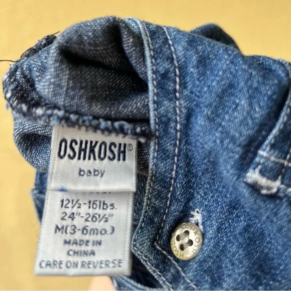 Y2k OshKosh Baby Overall Embroidered Dress - Picture 3 of 3